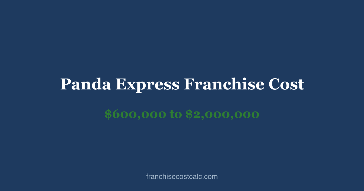 Panda Express Data Panda Express Franchise Cost - Startup Investment & Fees | Franchise ...
